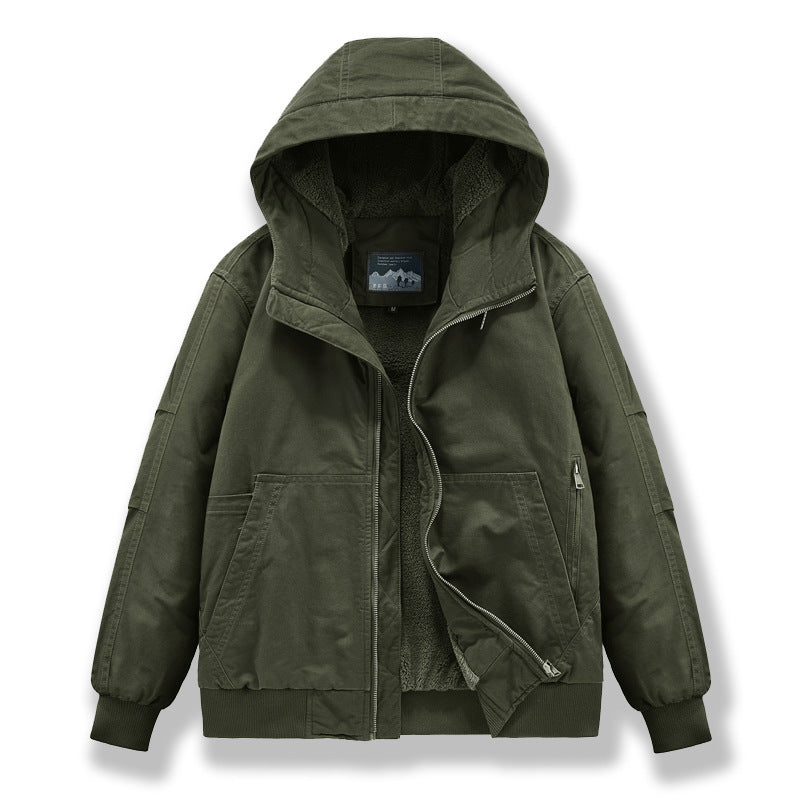 Men’s Winter Padded Hooded Jacket – Plus Size, Thick Cotton, Warm & Stylish - 3KDyn